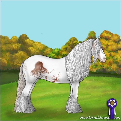 Horse Color:White Spotted Silver Brown Tobiano 