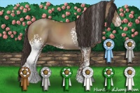 Horse Color:White Spotted Classic Champagne Sabino 