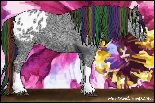 Horse Color:Painted Black Ice Appaloosa 