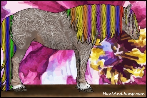 Horse Color:Painted Liver Chestnut Ice 