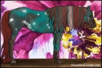 Horse Color:Painted White Spotted Liver Chestnut Rabicano 