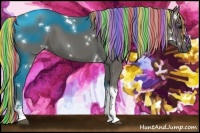 Horse Color:Painted White Spotted Silver Black Tobiano Rabicano