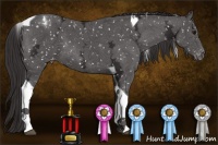 Horse Color:Smoky Black Ice Tobiano Snowflake Varnish