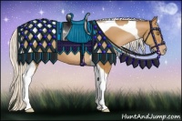 Horse Color:Silver Brown Pearl Tobiano 