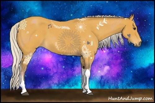 Horse Color:Silver Buckskin Roan Tobiano 