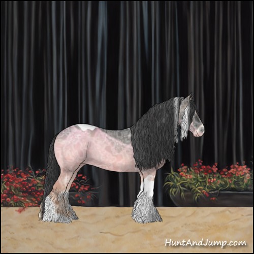Horse Color:Blue Onyx Ice Tobiano 