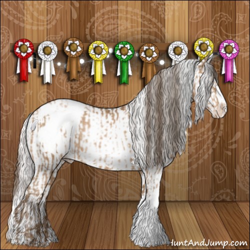 Horse Color:Black Pearl Blanket  and Silver Sable Champagne Pearl Near Leopard 