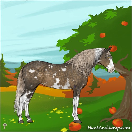 Horse Color:White Spotted Chocolate Palomino Mushroom Splash