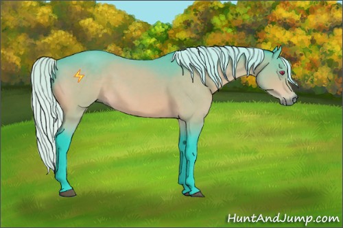 Horse Color:Watercolor Silver Brown Chinchilla Sabino Rabicano 