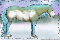 Horse Color:Watercolor Brown Sabino Frame 