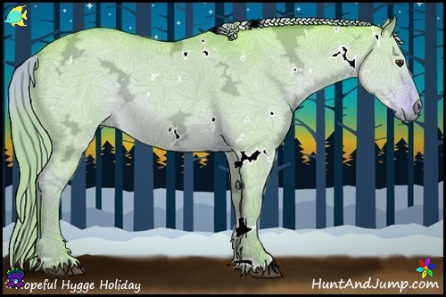 Horse Color:Watercolor White Spotted Liver Red Dun Ice 