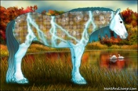 Horse Color:Thunderstruck Plaid  Brown Ice Splash 