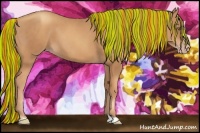 Horse Color:Painted Gold Champagne 