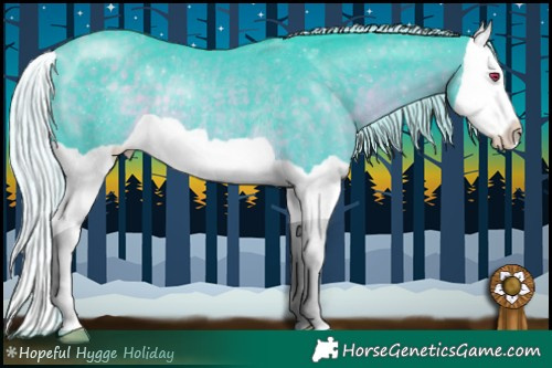 Horse Color:Watercolor Silver Black Chinchilla Splash Rabicano 