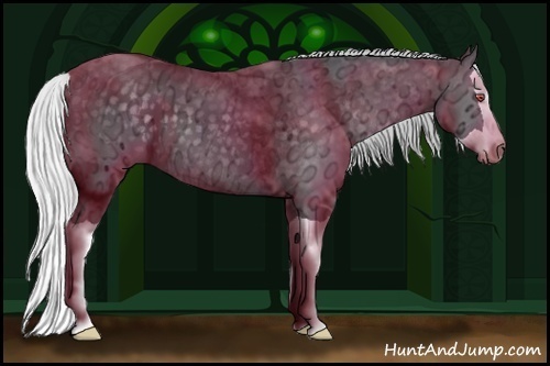 Horse Color:Silver Black Chinchilla Ice Splash 