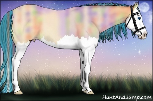 Horse Color:Painted Nacre Amber Cream Champagne Splash