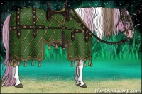 Horse Color:Liver Chestnut Tobiano and Painted Watercolor Chocolate Palomino Pearl Tobiano