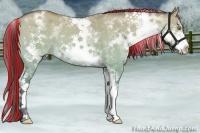 Horse Color:Painted White Spotted Amber Champagne Dun 