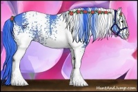 Horse Color:Watercolor White Spotted Brown 