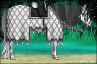 Horse Color:White Spotted Grullo Ice Splash