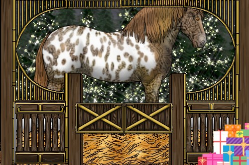 Horse Color:Brown Ice Snowdrop Pearl Near Leopard