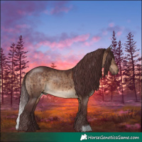 Horse Color:Chocolate Brown Dun Brindle