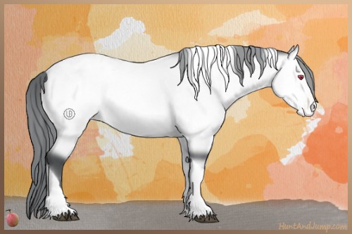 Horse Color:Bay Chinchilla Onyx Tobiano Varnish 