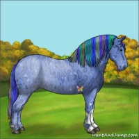 Horse Color:Painted Watercolor Black Ice Tobiano 