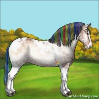 Horse Color:Painted Red Onyx Ice Splash Tobiano 