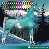 Horse Color:Watercolor White Spotted Silver Brown Splash Tobiano
