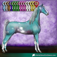 Horse Color:Watercolor White Spotted Silver Brown Splash Tobiano