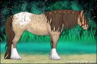Horse Color:Amber Champagne Roan Varnish 