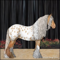 Horse Color:Silver Bay Dun Tobiano Blanket Rabicano 