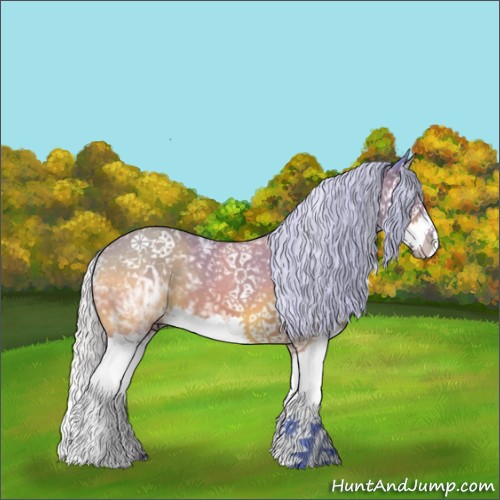 Horse Color:Watercolor White Spotted Silver Bay Splash 