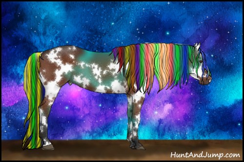 Horse Color:Painted White Spotted Liver Chestnut 