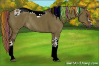 Horse Color:Gray Painted Liver Red Dun Tobiano Rabicano