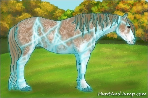 Horse Color:Thunderstruck Chestnut Ice Sabino 