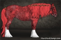 Horse Color:Watercolor Liver Red Ice Roan 