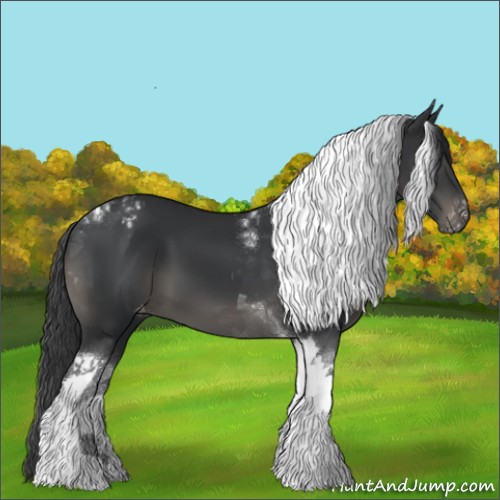 Horse Color:Black Tobiano Varnish