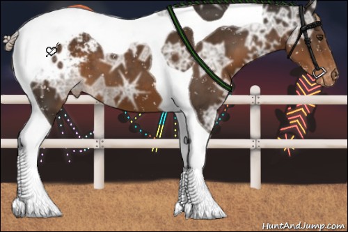 Horse Color:Liver Chestnut Ice Tobiano Snowflake Varnish