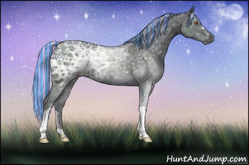 Horse Color:Painted Silver Black Chinchilla Ice 