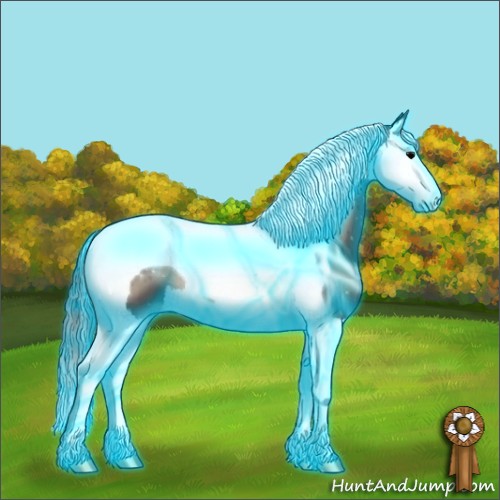 Horse Color:Thunderstruck Blue Onyx Splash Tobiano 