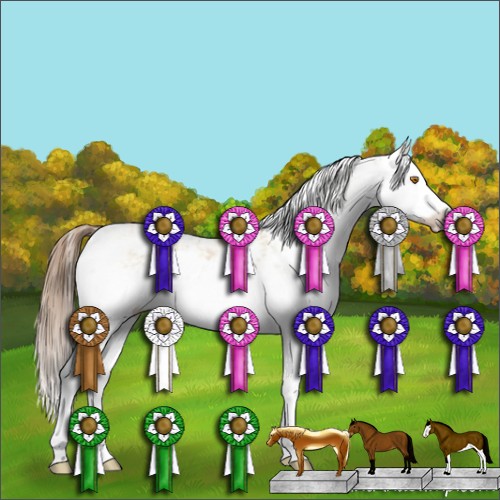 Horse Color:Brown Pearl Dun Sabino Splash