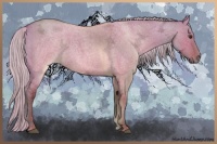 Horse Color:Silver Brown Ice Roan Dun 