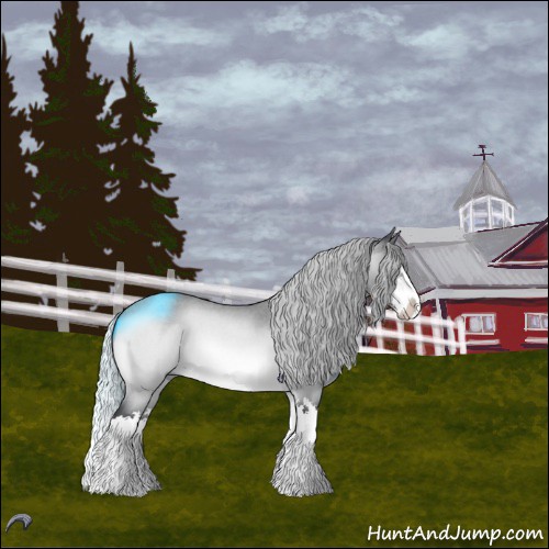 Horse Color:Silver Brown Chinchilla Roan Sabino Splash