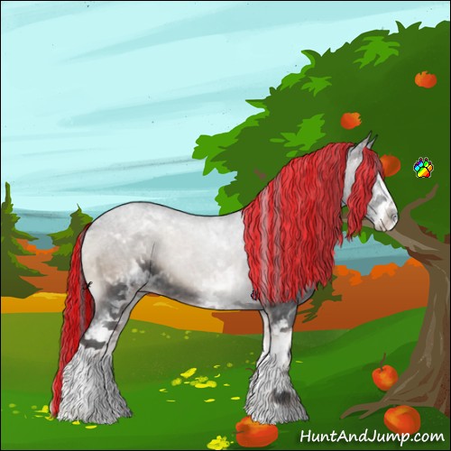 Horse Color:Painted White Spotted Blue Onyx Roan 