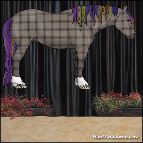Horse Color:Painted Plaid Black