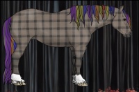 Horse Color:Painted Plaid  Black 
