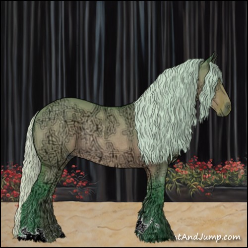 Horse Color:Watercolor Silver Brown Ice Dun Rabicano