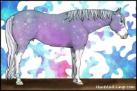 Horse Color:Watercolor Silver Bay Roan Splash